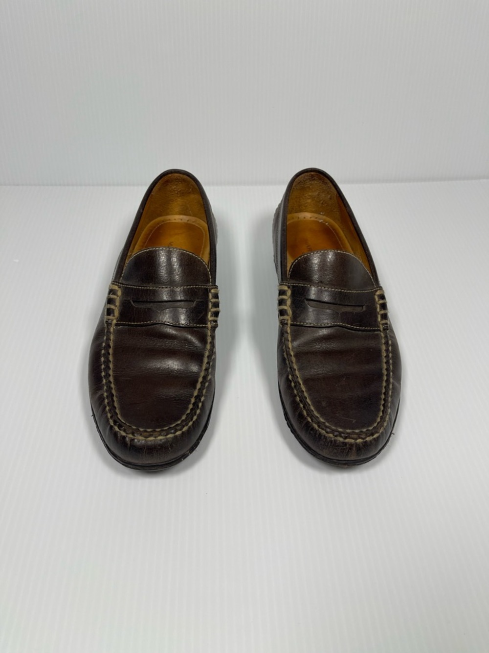 Martin Dingman Leather Bill Water Buffalo Brown Loafers - Men's 9
